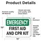 Signmission First Aid And CPR Kit, 14 in W x Rectangle, Vinyl Decal OS-2PACK-EM-D-1014-L-10366 - alternate 5